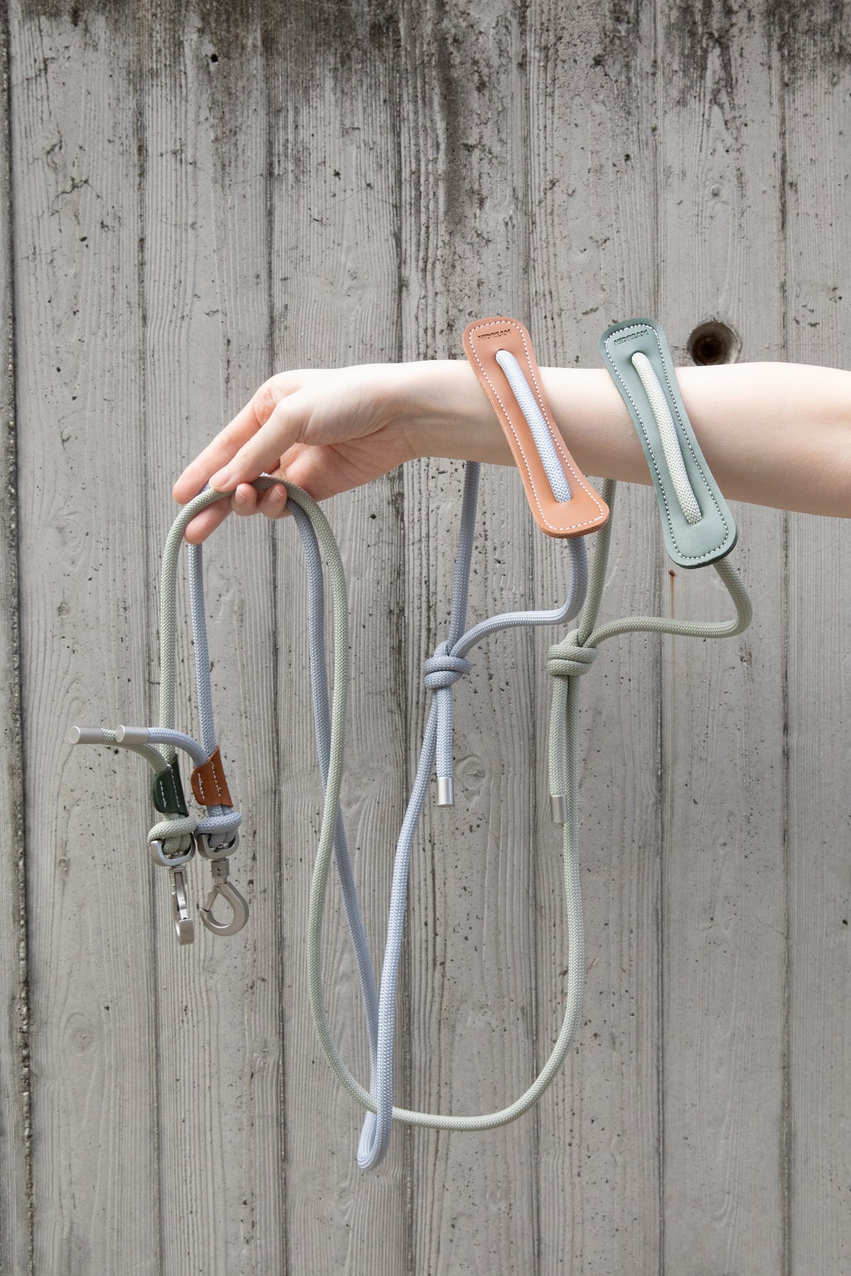 Rope Leash with Leather Details
