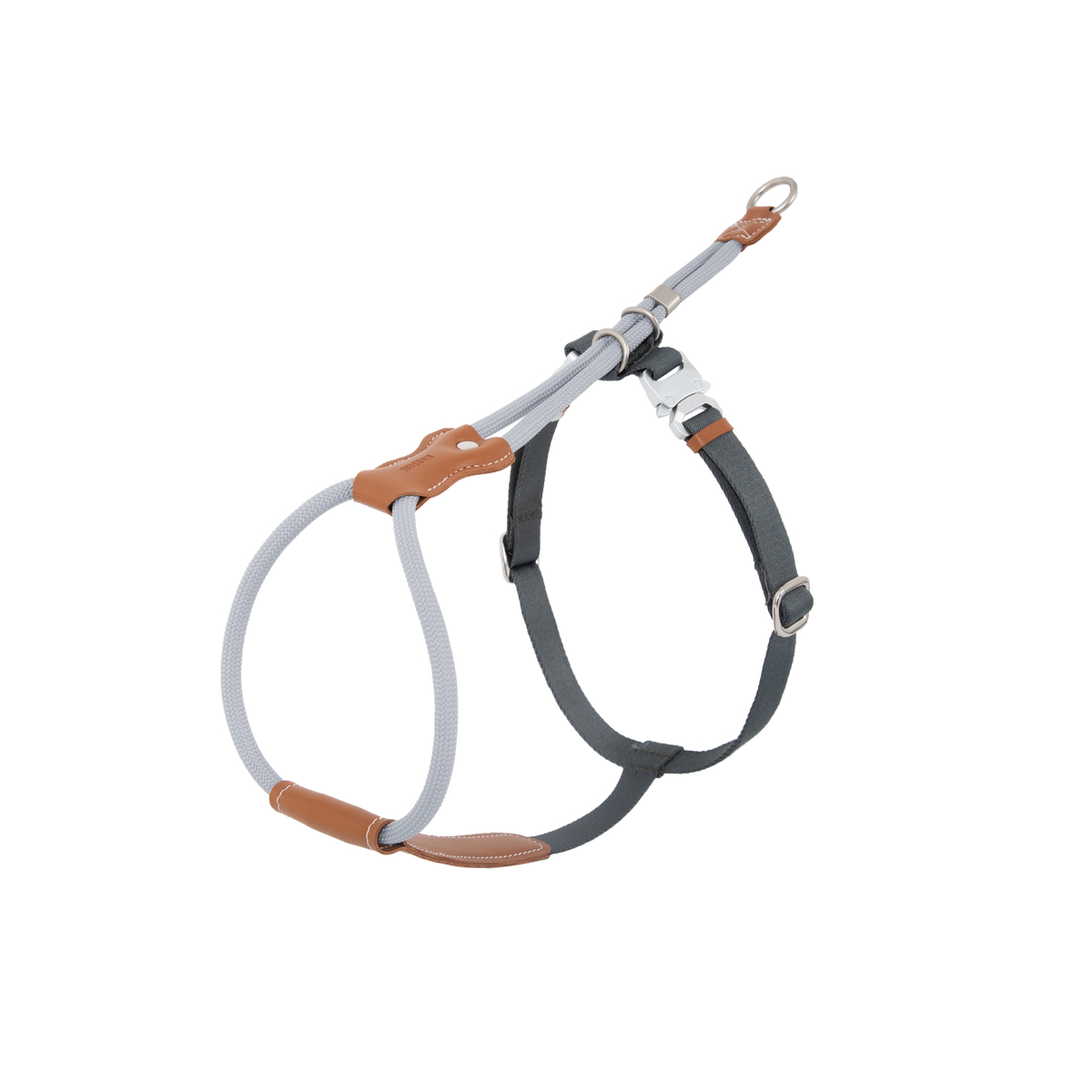 Rope Harness with Leather Details – Grey