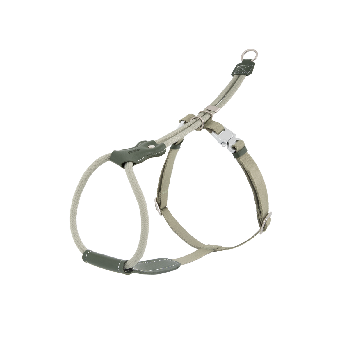 Rope Harness with Leather Details – Green