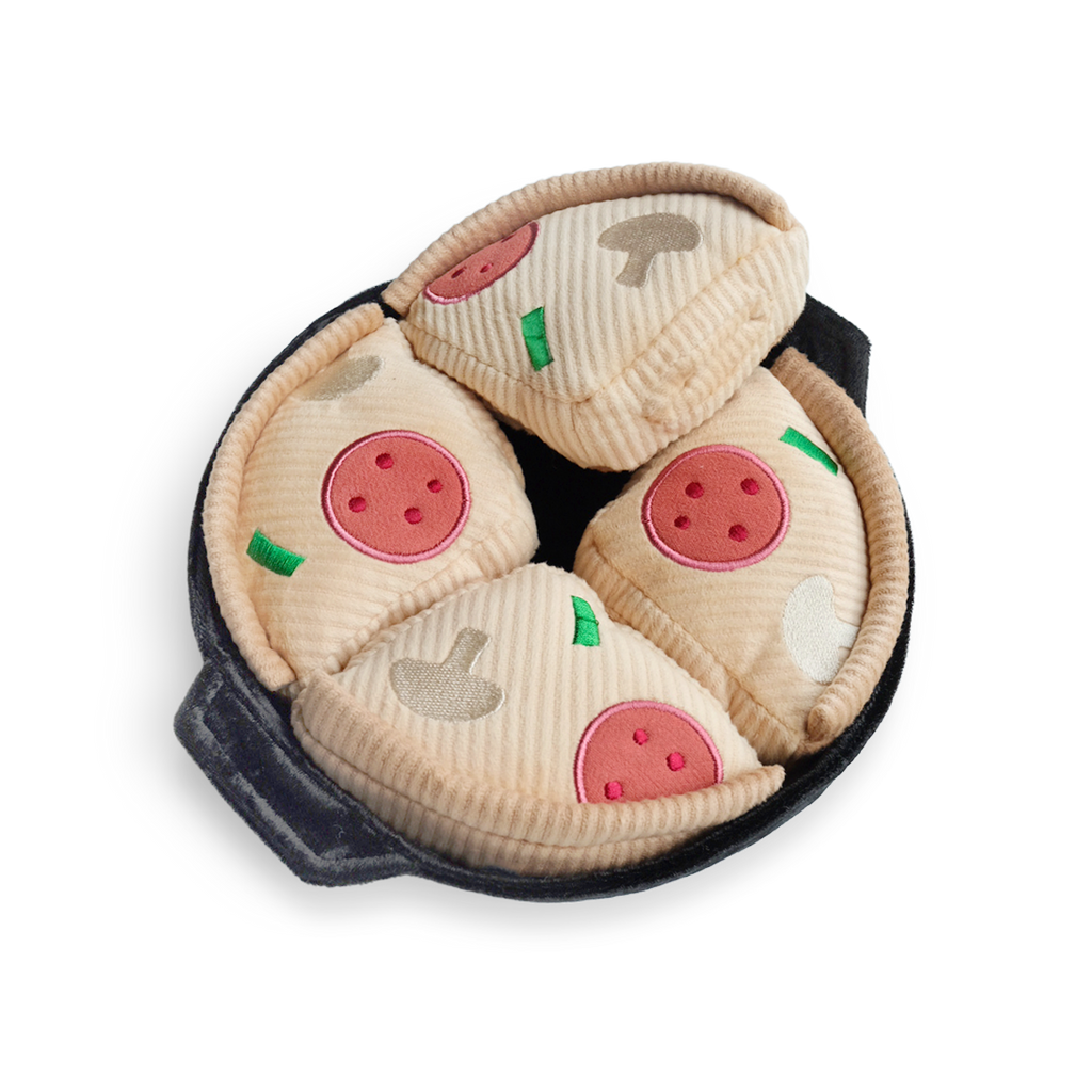 Deep Dish Pizza Snuffle Dog Toy for Enrichment