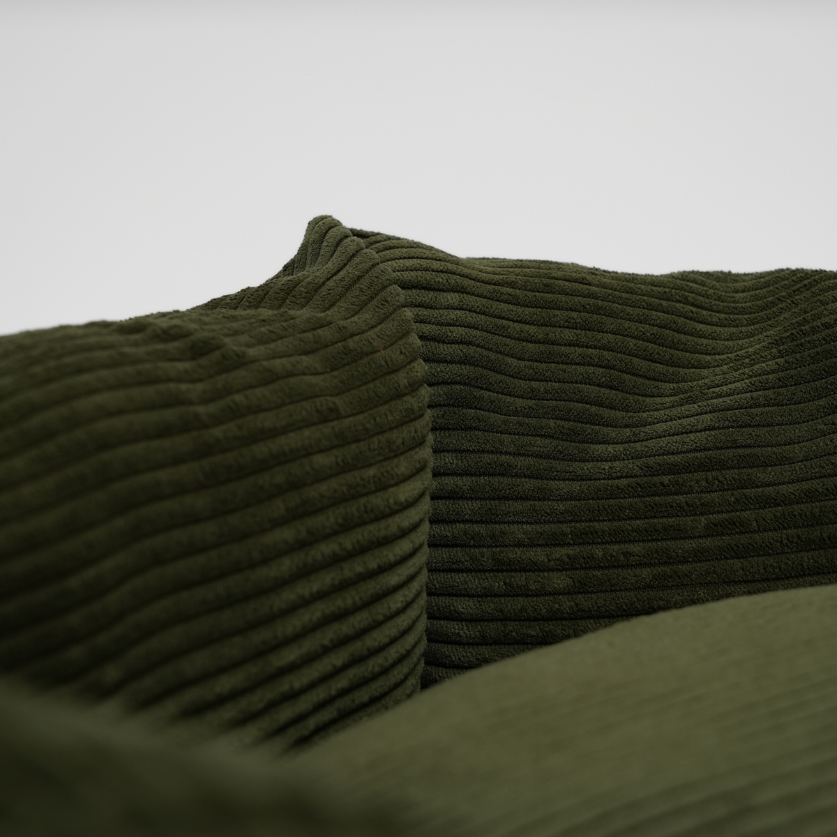 Luna 3.0 Dog Bed in Moss Green Corduroy: Small Plus
