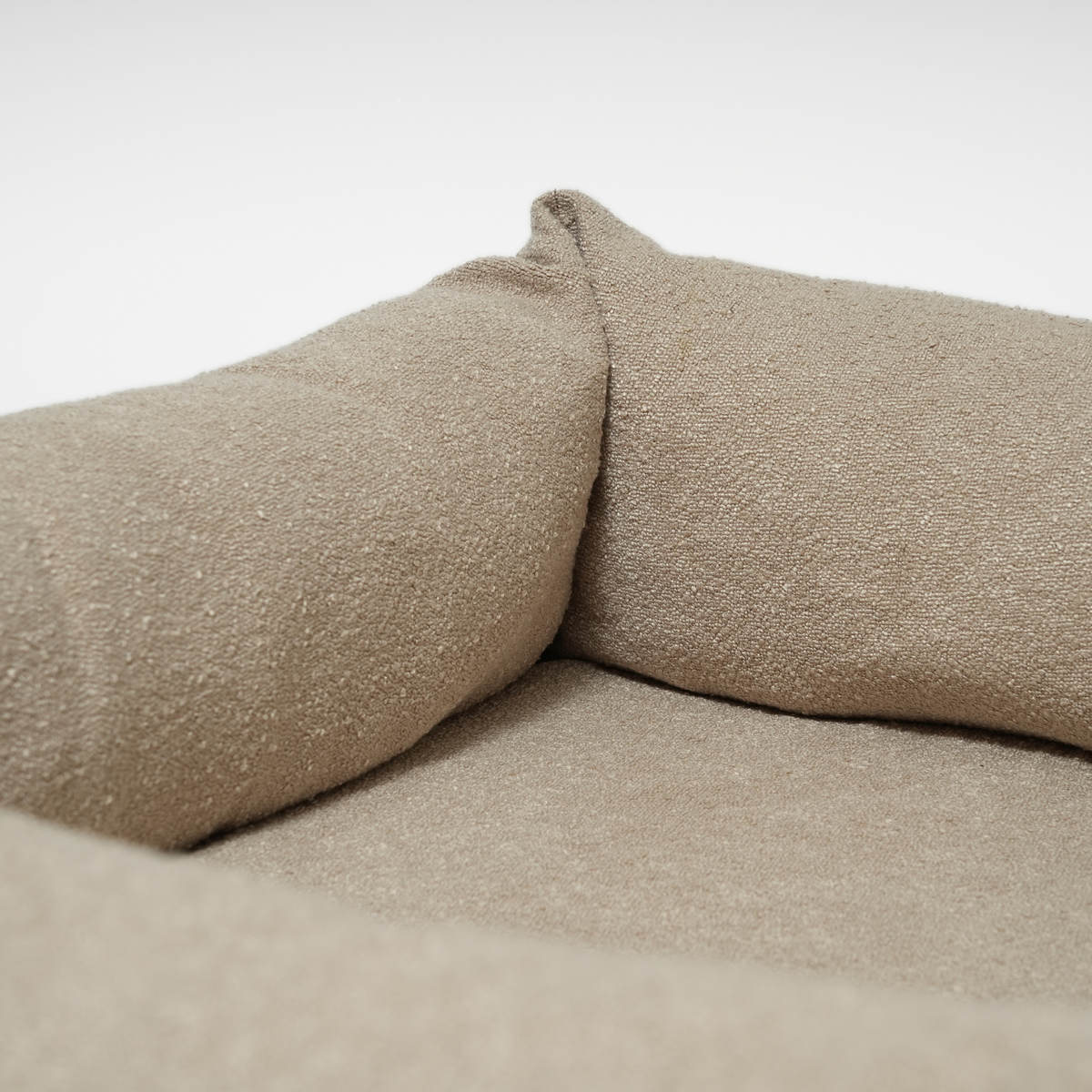 Vera dog bed in oat bouclé