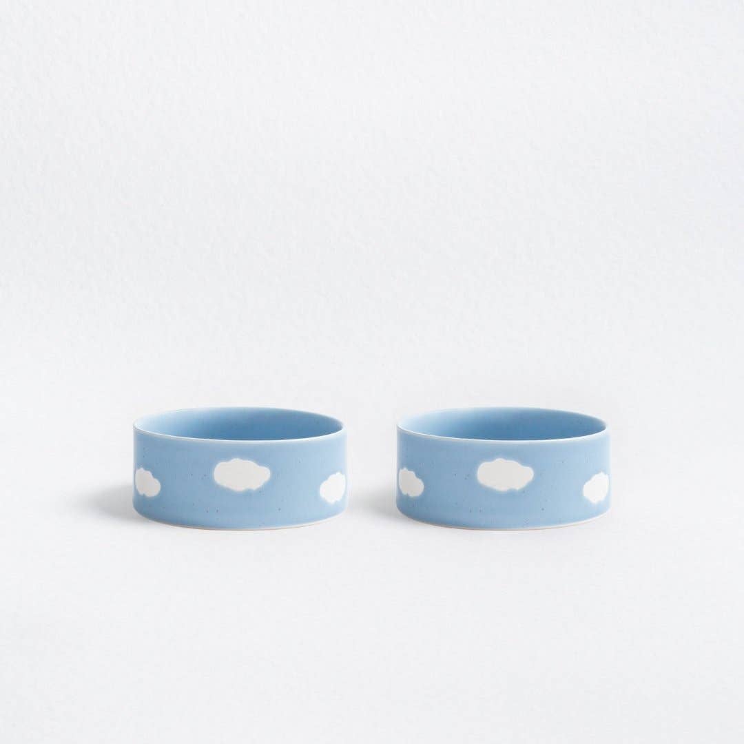 Set of 2 Pet Bowls Cloud 14 cm – Egg Back Home