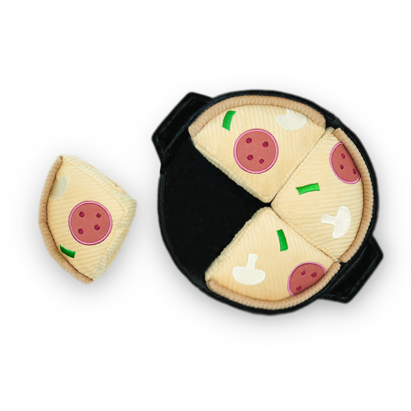 Deep Dish Pizza Snuffle Dog Toy for Enrichment