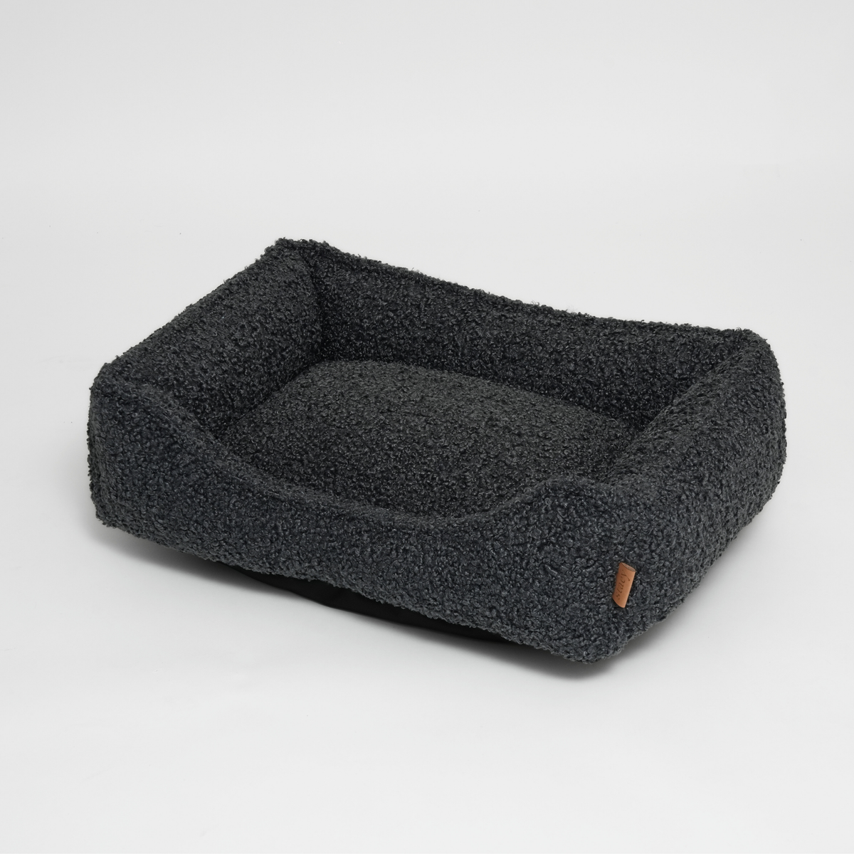 Tora Dog Bed by Staey | Storm Bouclé Fabric: Medium