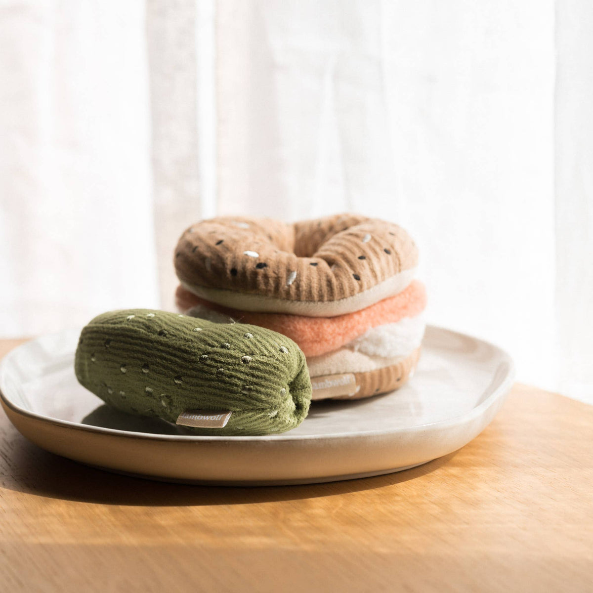 Lambwolf Collective Bagel and Cucumber Dog Toy Kit
